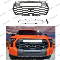 Front Grille Fit For TOYOTA TUNDRA 2022 W/LED Light W/Letters Matte Black Grill NO LED BAR