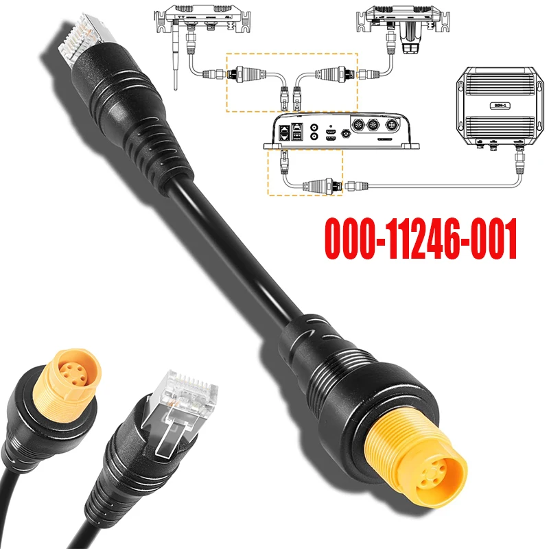Фото 000-11246-001 Кабель-адаптер Ethernet с 5-контактным разъемом на RJ45, кабель-переходник RJ45 на 5-контактный разъем, для дисплеев Simrad NSO evo2 и Zeus2 №1