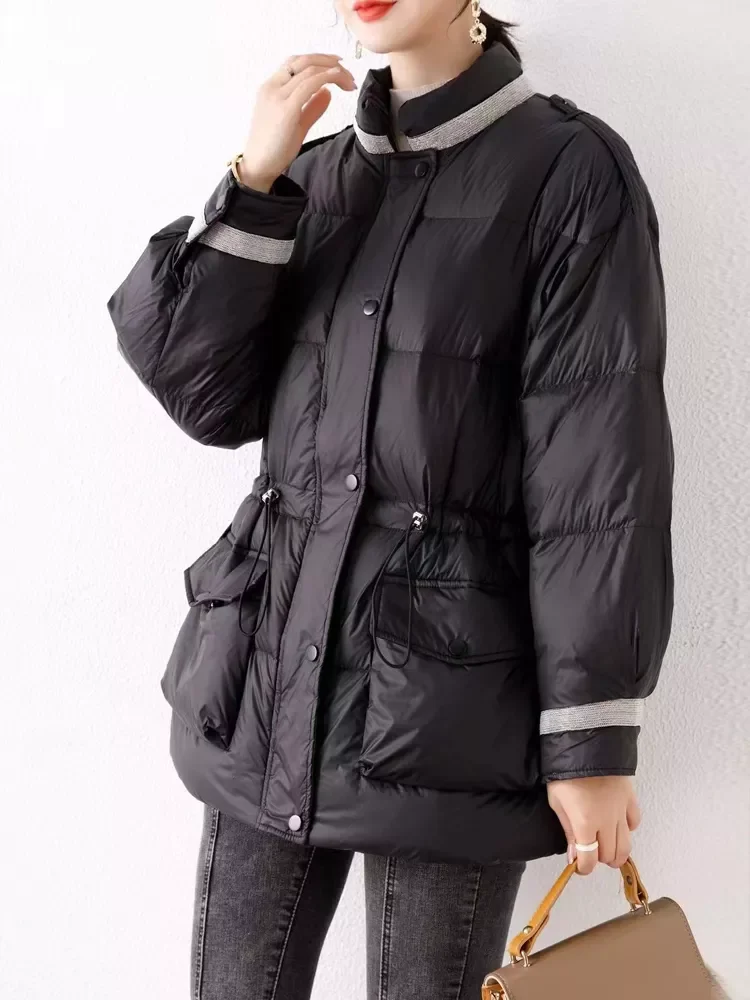 

2022NEW 2022 Winter Lightweight Down Jacket Women 90% White Duck Down Coat Thick Warm Puffer Fluffy Female Ultra Light Parka