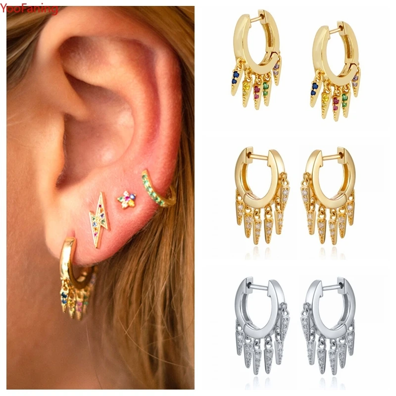 

Серьги-кольца женские из серебра 925 пробы, с бахромой