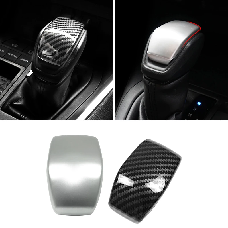 

ABS Carbon Fiber Texture Car Interior Gear Shift Knob Head Cover Trim Stickers For Toyota RAV4 RAV 4 2019 2020 2021 2022 XA50
