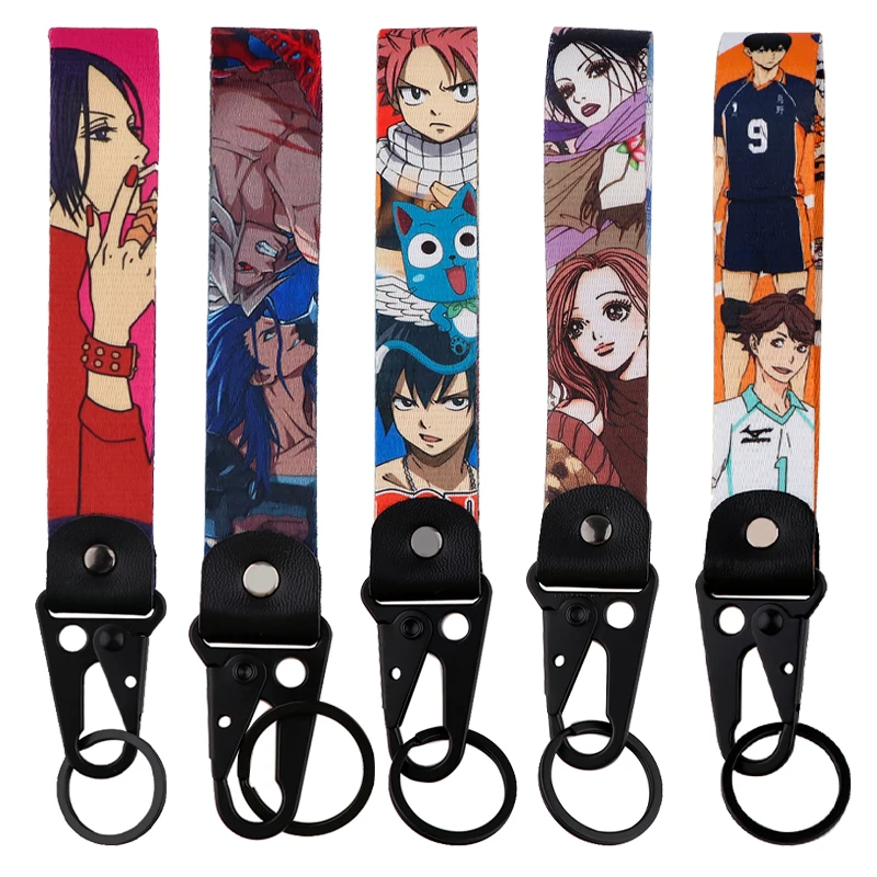 

Cartoon Keys Tag Keychains for Women Men Keyring Japanese Anime Car Motorcycles Keys Fashion Jewelry Accessories Gifts