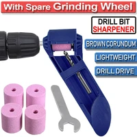 1set drill bit sharpener corundum grinding wheel drill bit sharpener titanium drill new portable drill bit powered tool parts