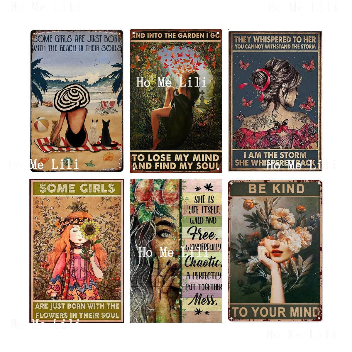 

Retro Beach Cat Girl You Can't Take The Wind And Rain She Has The Hippie Flower Girl Metal Logo Of Gypsy Soul