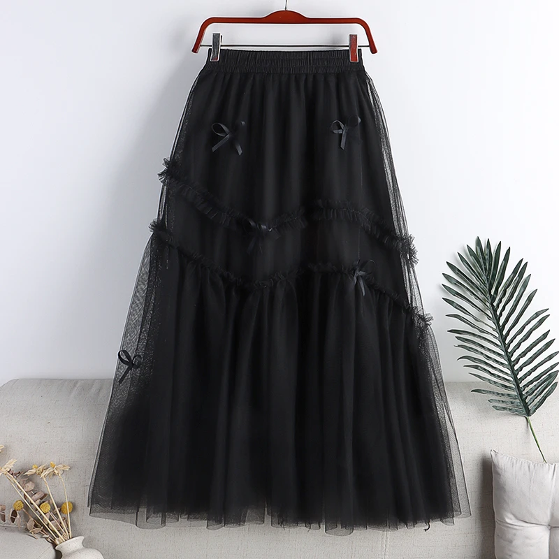 KOLLSEEY Brand New 2022 Spring and Summer Long Skirt Women's Soild Color Printed Skirt Casual Long Skirts enlarge