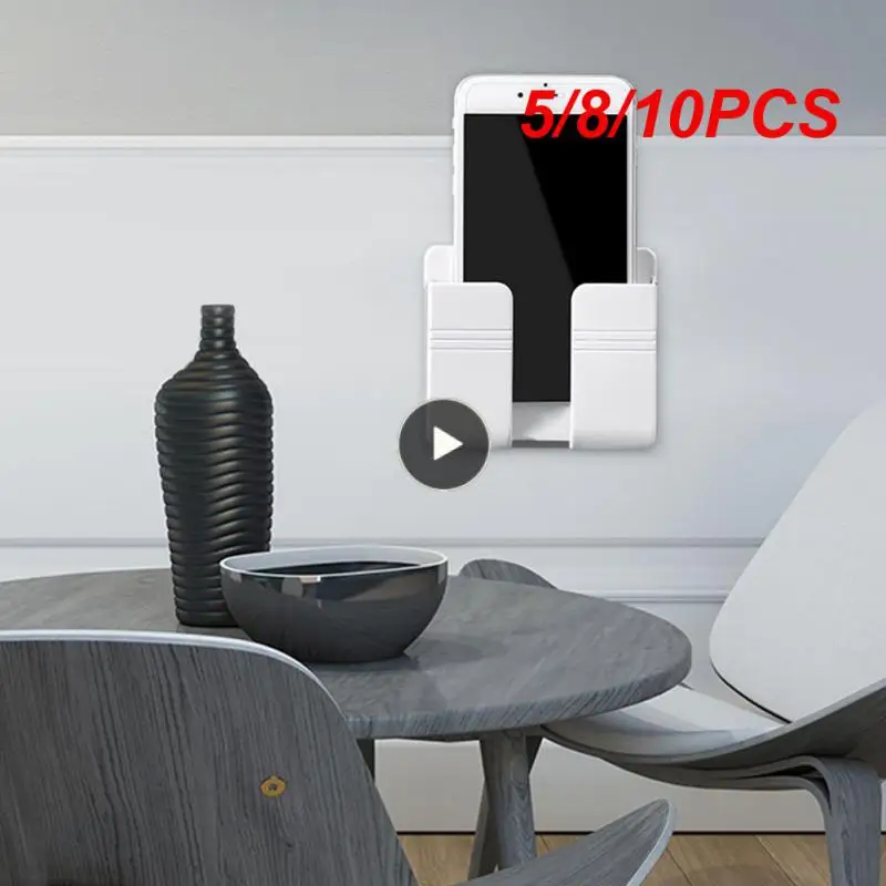 

5/8/10PCS Tv Remote Control Organizer Phones Charging Finishing Boxes Phone Holder Wall Mounted Punch Free Storage Box