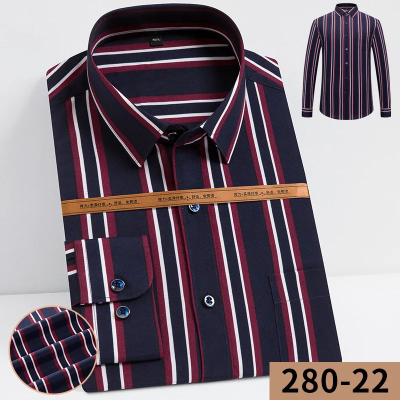 Men Shirt Long Sleeve Stretch Mens Shirts Casual Slim Fit Street Wear Comfortable Breathable Professional Work Shirt Men Dress