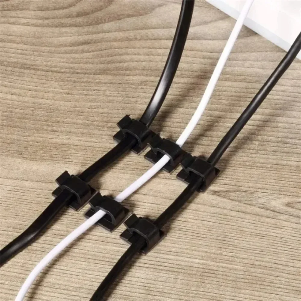 50 шт. самоклеящиеся зажимы для кабелей