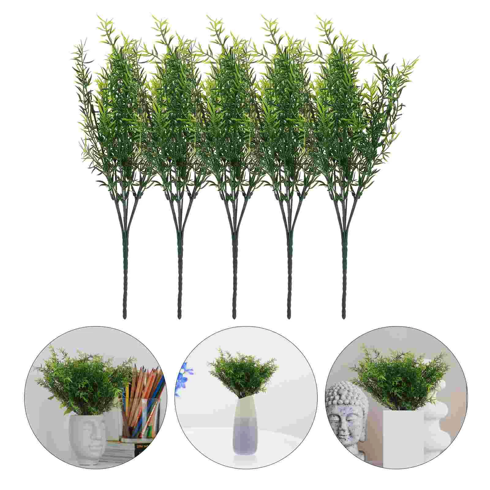 5 шт. зеленая трава искусственный цветок платта нежная имитация стебля