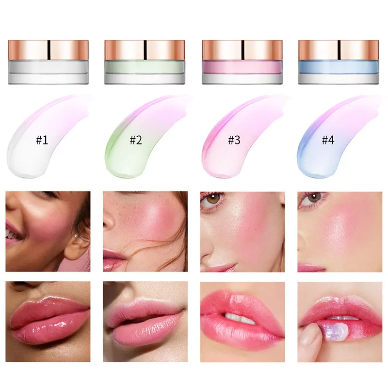 

Color Changing Blush Cream Warm Temperature Change Multi-Use Glassy Pink Lips Cheek Blusher Waterproof Lasting Makeup 5g