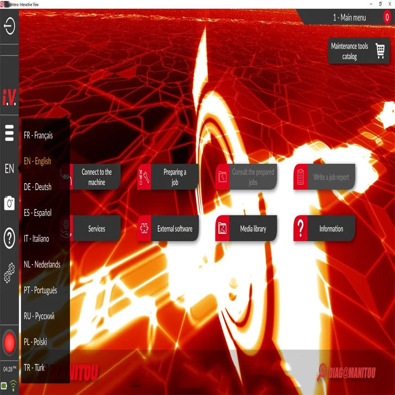 V2024.2 для MANITOU iV Интерактивный просмотр Поддержка EDL USB LINK2 Diag4MANITOU вилочного