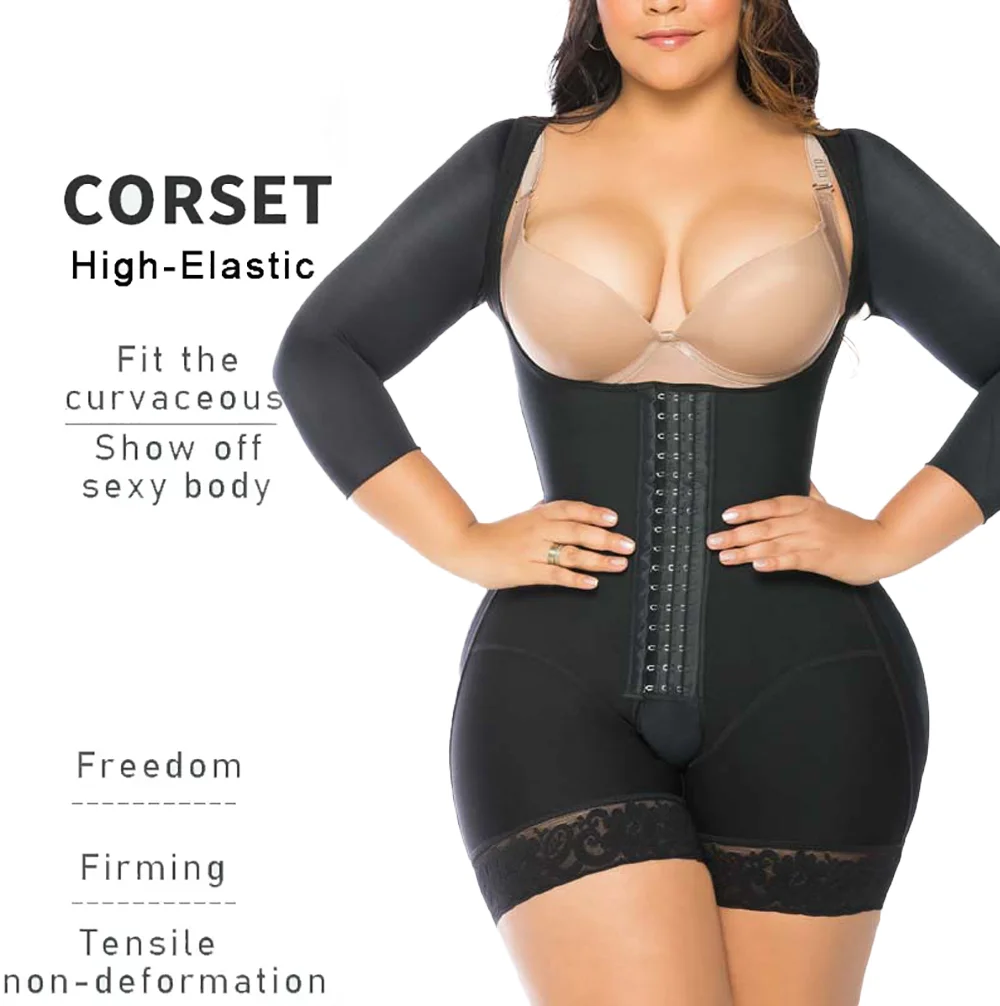 Fajas Colombianas Reductora Waist Trainer Corset Корсет Lingerie Full Body Shaper Skims Postpartum For Women Slimming Shapewear