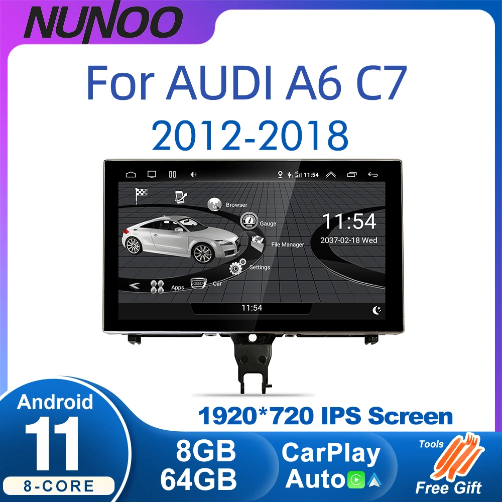 

Автомобильный мультимедийный плеер, плеер на Android 11, 8 + 64 ГБ, с сенсорным IPS экраном, Навигатором, GPS, 4G, Wi-Fi, DSP, для Audi A6 C7, A7 2012-2018, RMC, MMI 3G