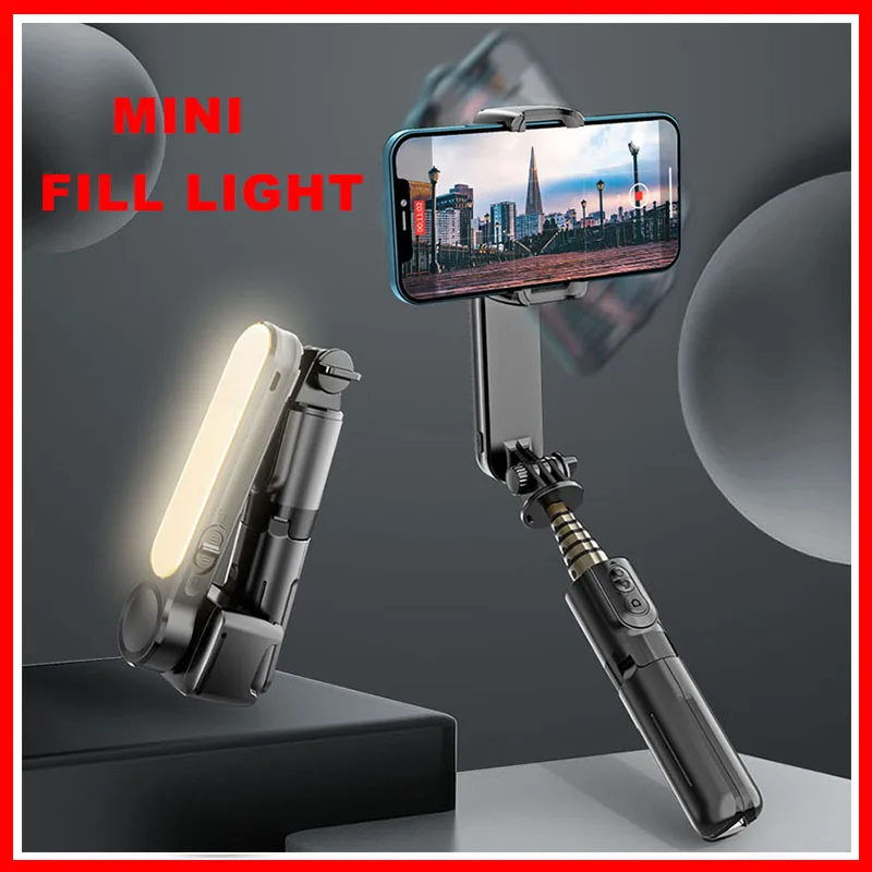 

L09 360° Mini Rotating Handheld Gimbal Stabilizer Stable Tripod Fill Light Wireless Blue tooth Control Selfie Stick for IPhone