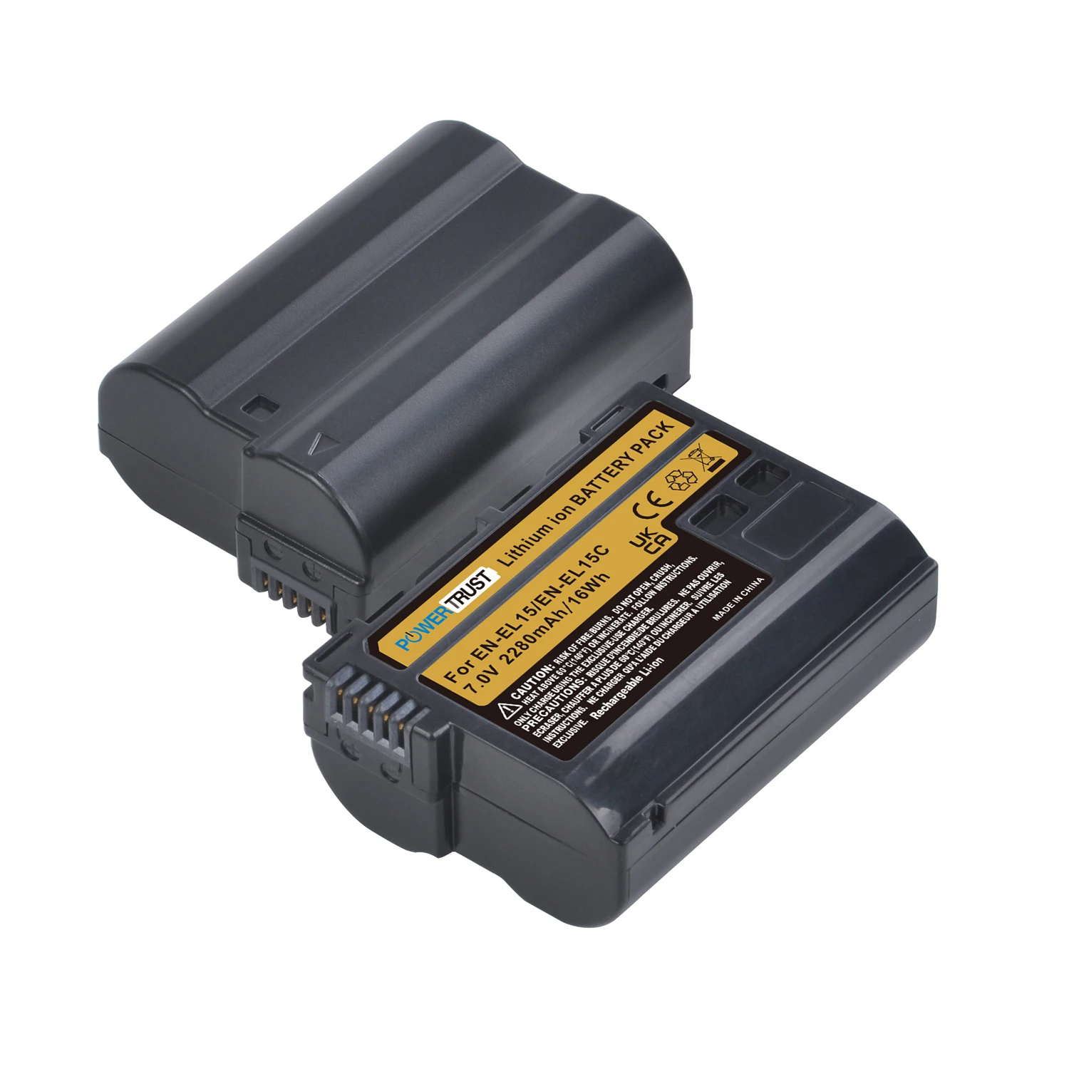 2280mAh EN-EL15C Battery for Nikon Z5, Z6, Z6 II, Z7, Z7II, D7100 D7500 D750 D810 D850, EN EL15 EL15B EL15A EL15C
