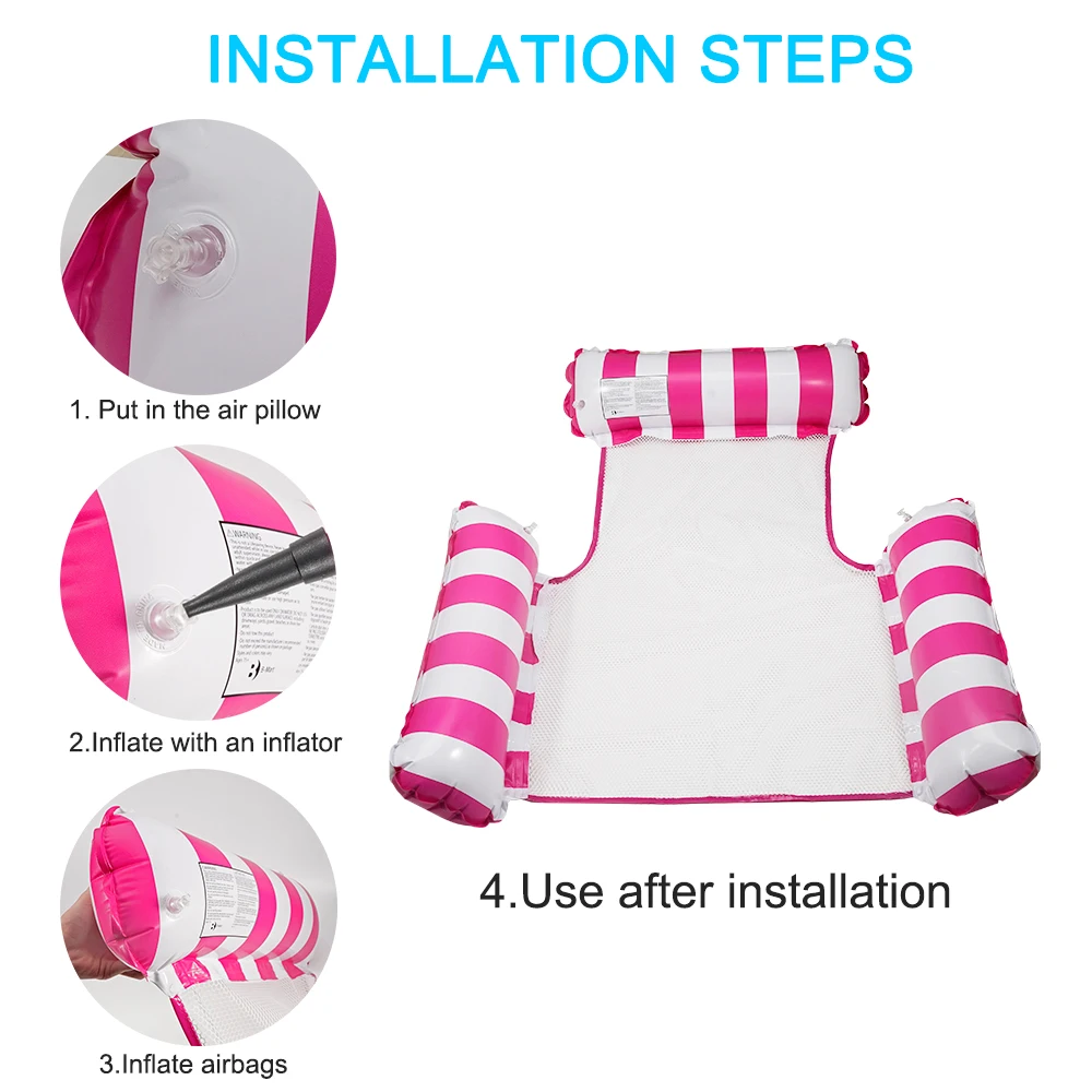 Надувной водный стул из ПВХ летние плавающие Матрасы для бассейна кровать |