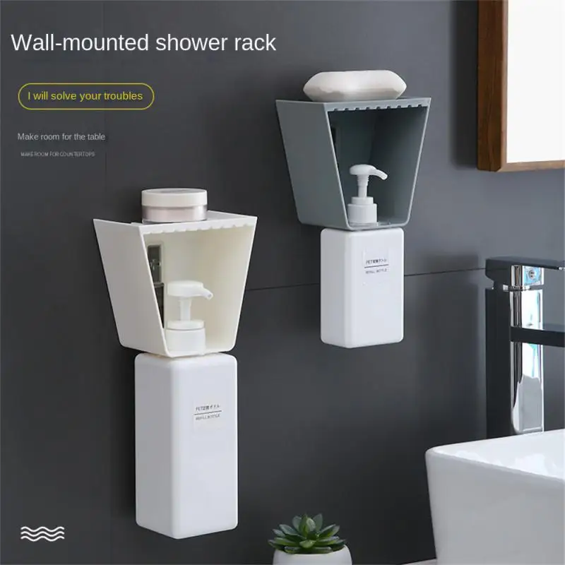 

Shampoo And Soap Two-in-one Shelf Shelf Home Bathroom Bathroom Storge Organizer Shampoo Bracket Bathroom Non-perforated Bracket
