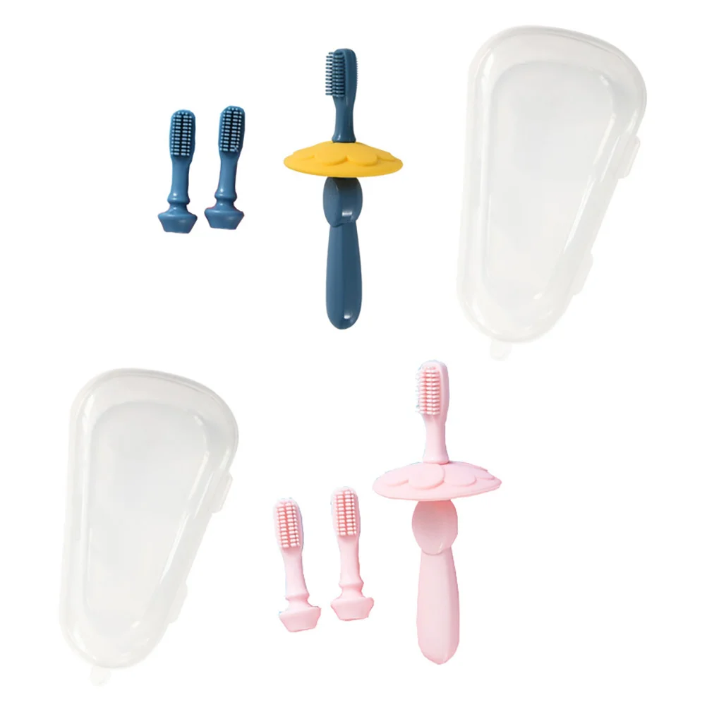 

2 Sets of 0-3 Years Kids Brush Care Tools