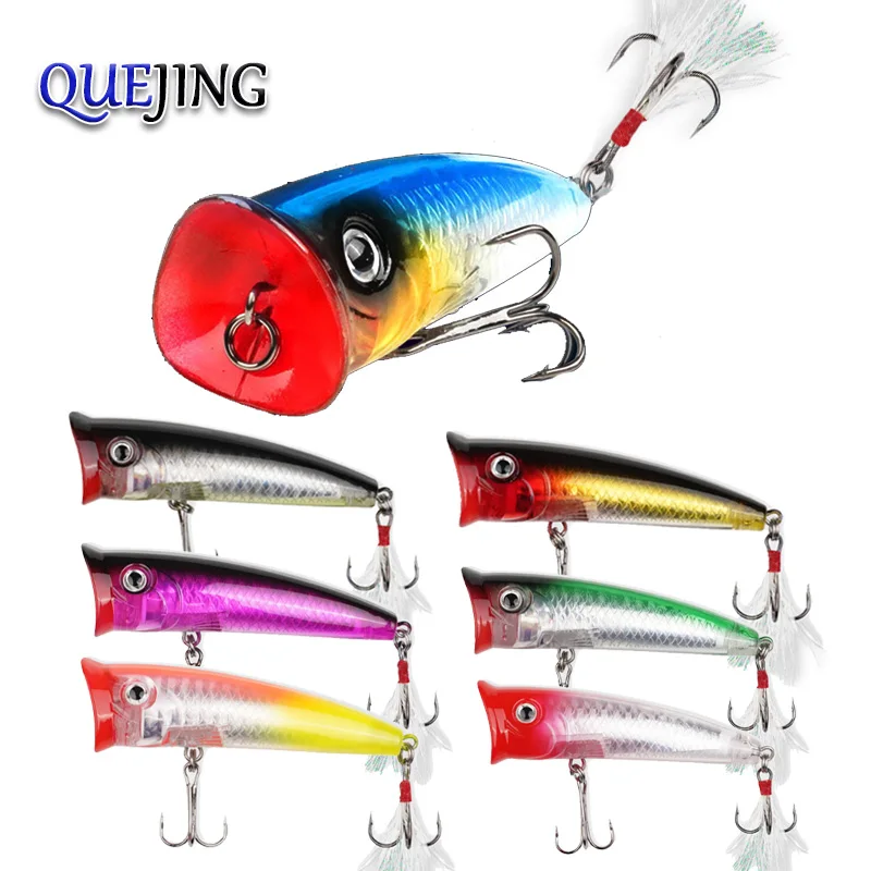 

1Pcs Popper Fishing Lures 10g Artificial Bait Wobblers Topwater Fishing Tackle 2022 Carp Fishing Accessories For Trout Bass