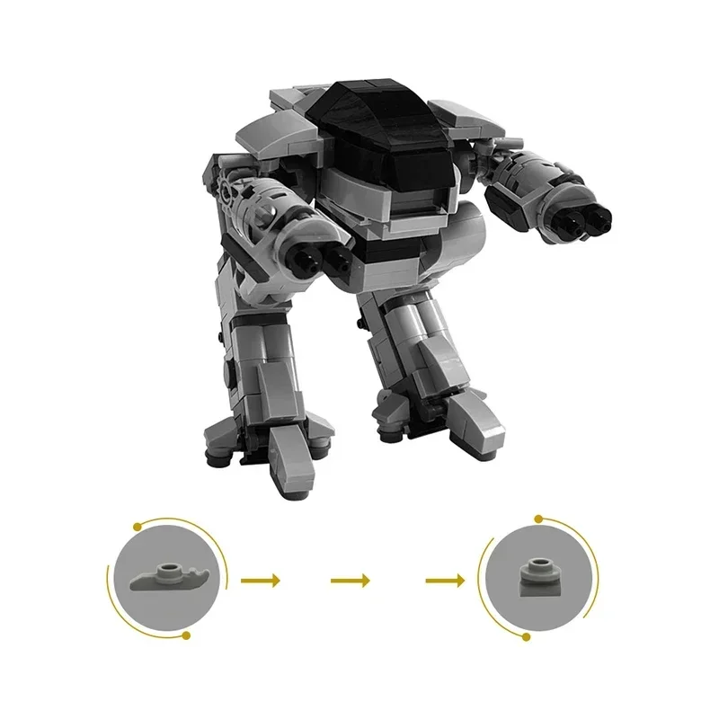 MOC робот для запуска Механическая война полиция Строительные блоки Набор матрица