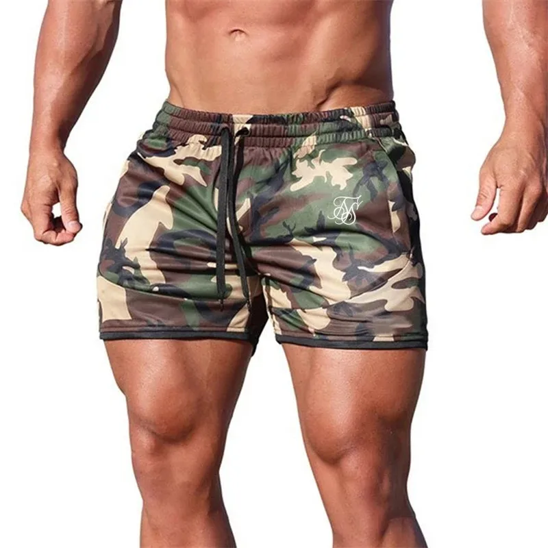 

New summer Men Sporting Beaching Sik Sik Shorts Fashion Bodybuilding Sweatpants Fitness Short Jogger Casual Gyms Men Shorts