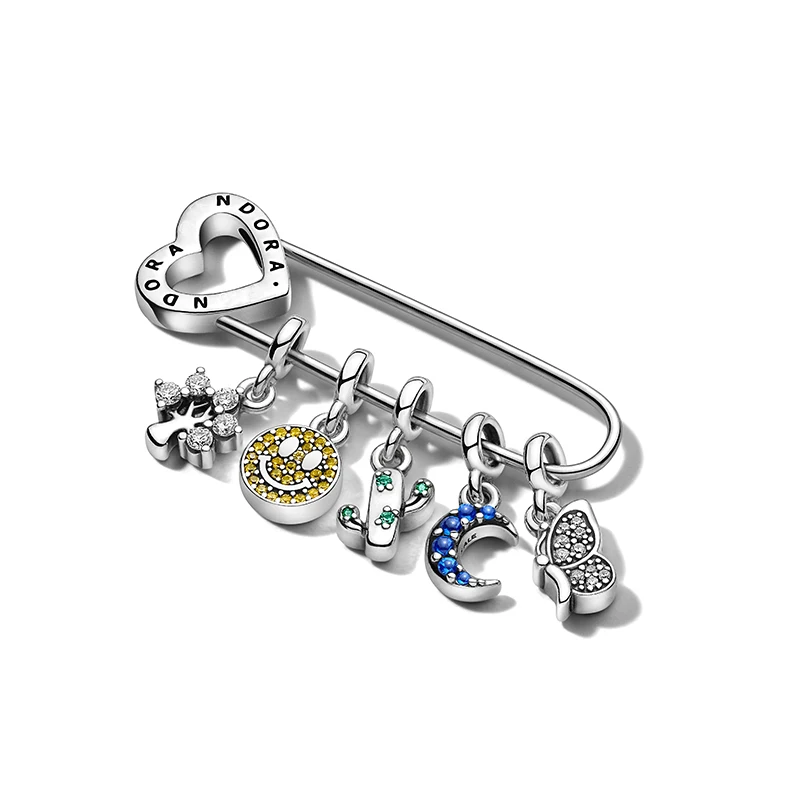 

Модные ювелирные изделия, подарки для женщин, брошь «сделай сам», шармы платформы, подходят для оригинальных ювелирных изделий Pandora, бриллиа...