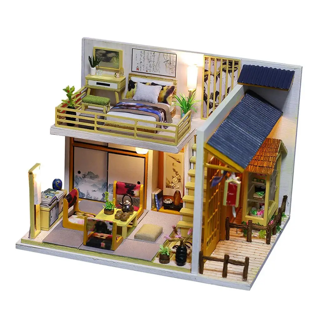 

1/24 Scale Dollhouse Miniature Kit Japanese Style with Furniture