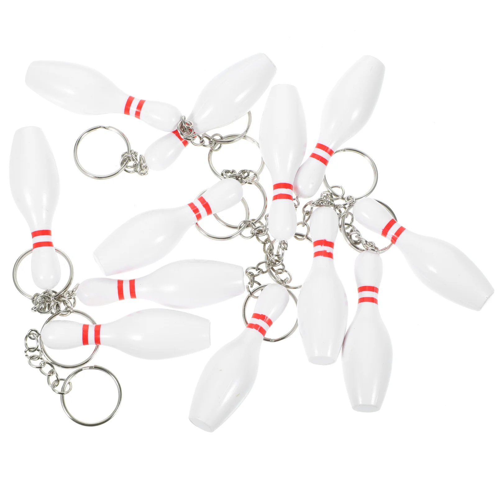 

12 Pcs Hooks Bowling Keychain Pendants Gift Sports Gifts Bag Hanging Decors Lovely Keychains