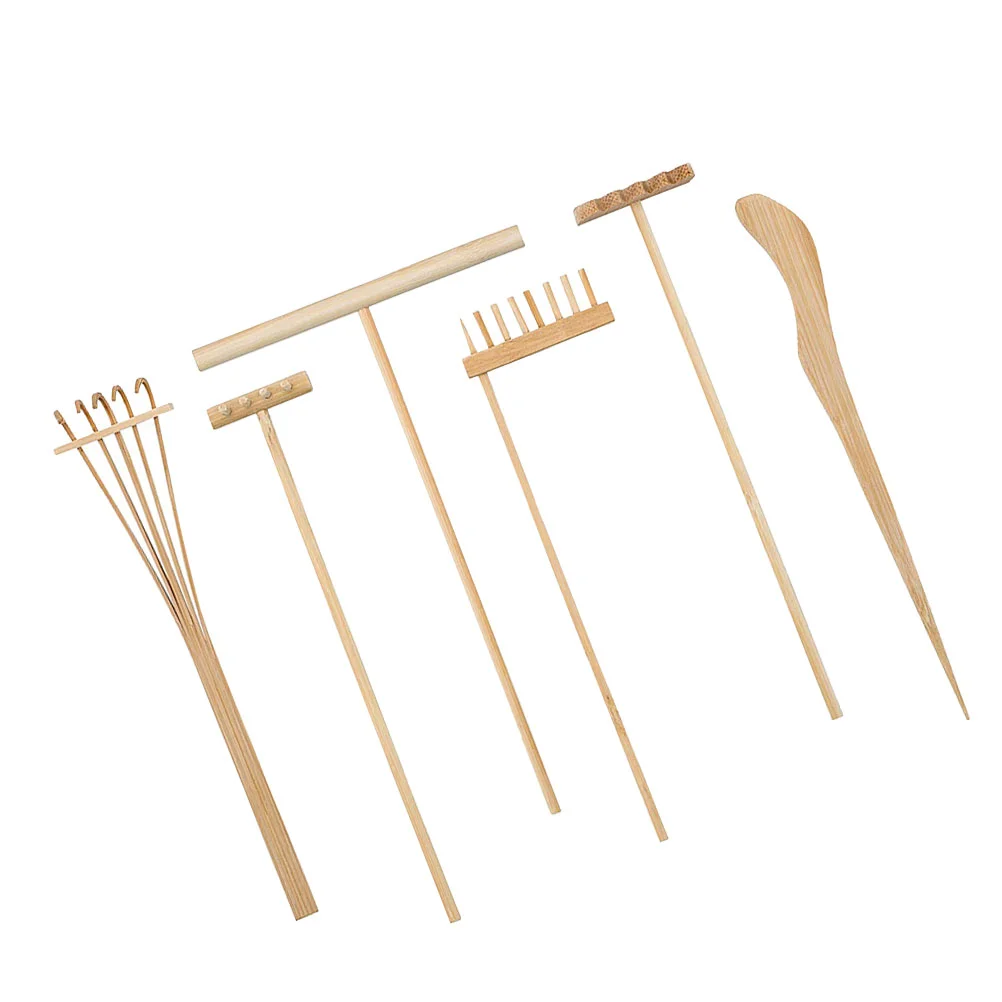 

Rake Garden Zen Sand Mini Tools Rakes Set Diy Japanese Decoration Meditation Accessories Tea Drawing Desktop Tool Gifts Outdoor