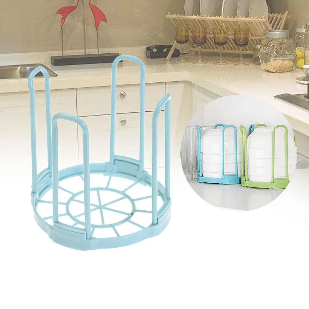 

Bowl Rack Organizer Dish Drying Display Rack Non-slip Drainer for Stacking and Draining Bowls(Blue)