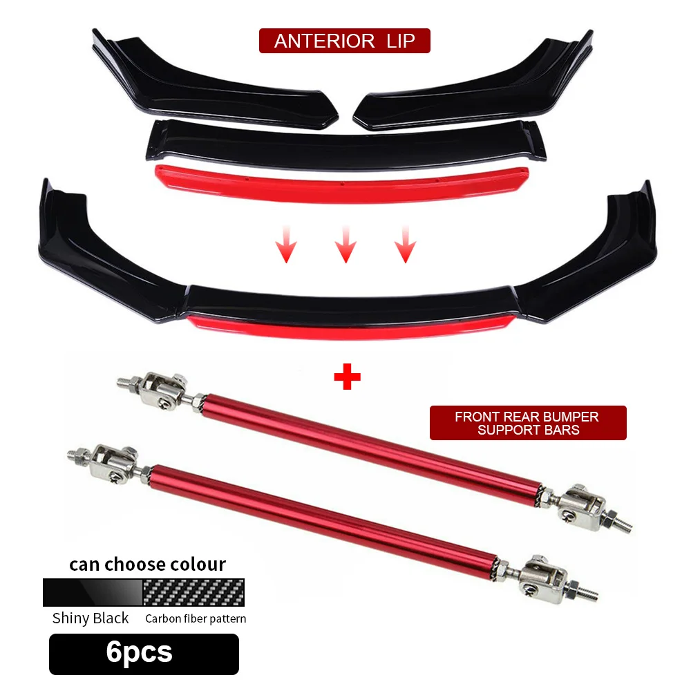 

Сплиттер для переднего бампера BMW 1-7, комплект из углеродного волокна и 2 стержня для бампера