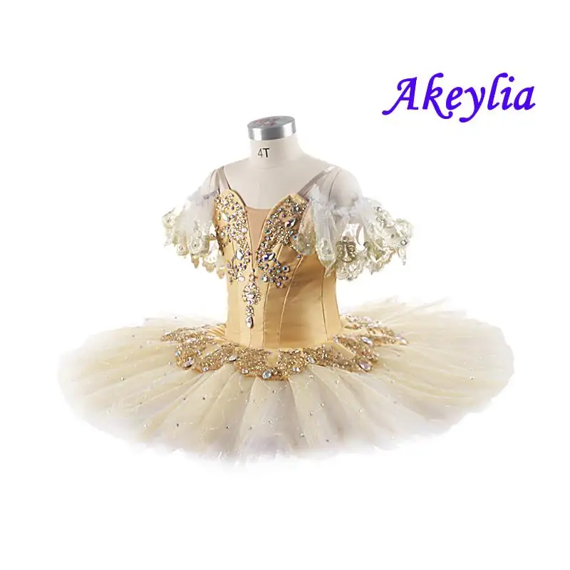 Профессиональная желтая балетная пачка без эластичности для девушек