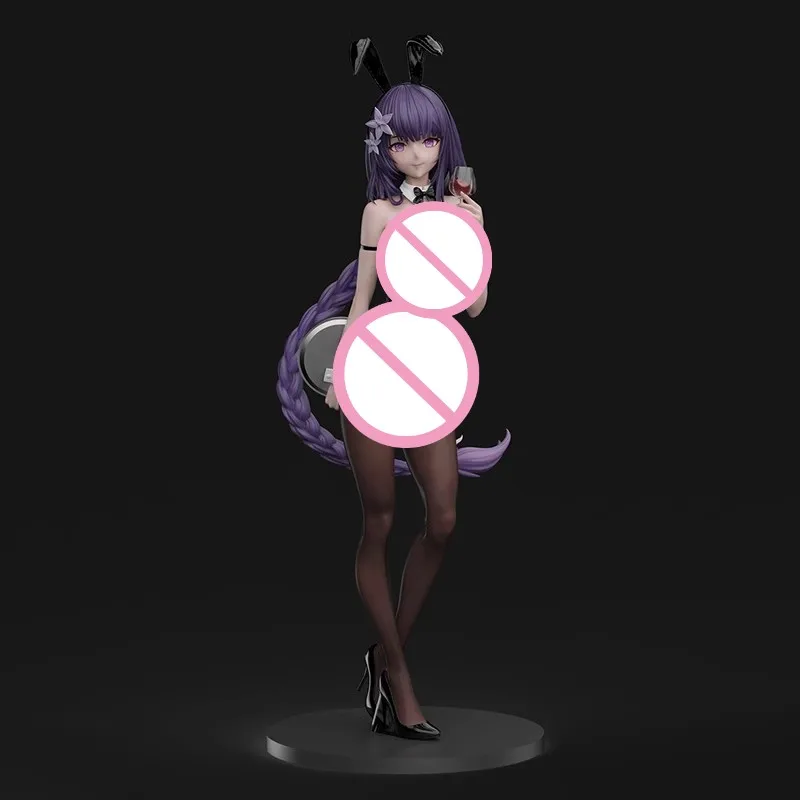 

42,5 см Genshin Impact Raiden Shogun сексуальные черные чулки с длинными ногами Bunny Girl ПВХ Коллекционная модель подарок на день рождения Аниме