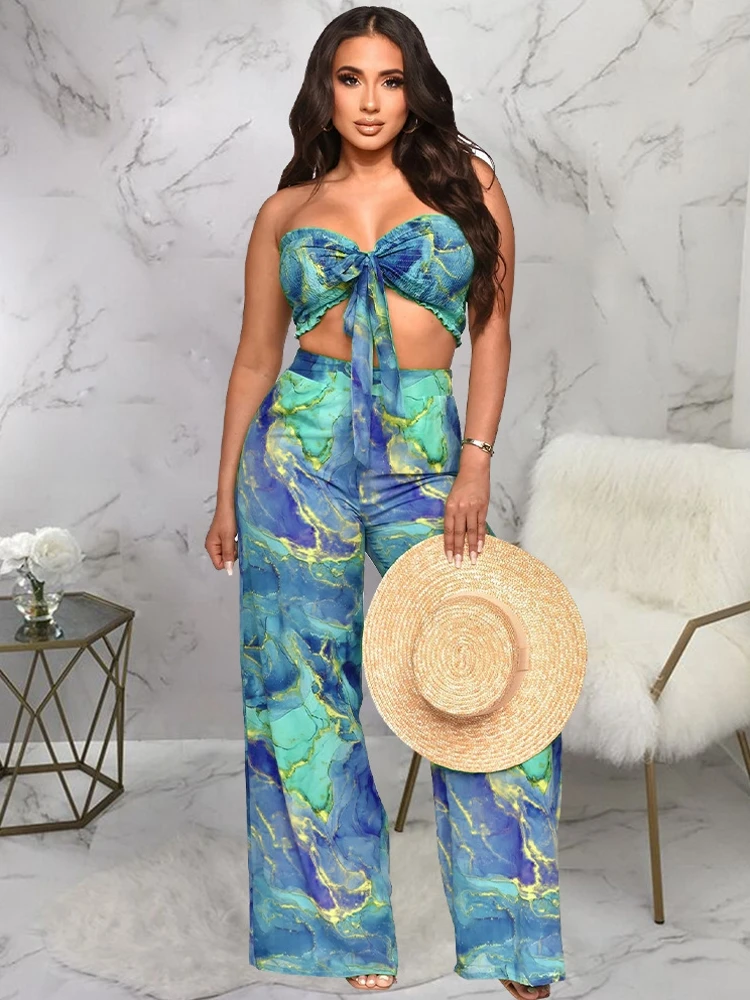 

Женский комплект из двух предметов: Топ без рукавов и брюки