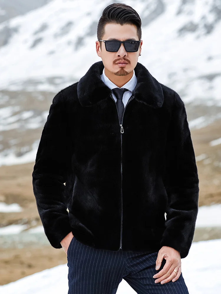 

Меховое Мужское пальто Marten, цельная норковая мужская шуба из натуральной норки, новая модель мужских курток