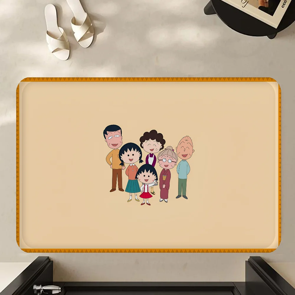 Дверной коврик C-Chibimaruko Chan моющийся нескользящий для гостиной дивана стульев