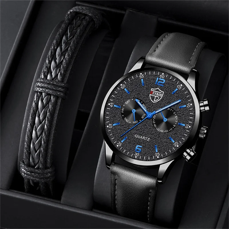 

Top Luxus Männer Uhren Leder Business Männlichen Edelstahl Luminous Analog Quarz Armbanduhr Männer Armband Uhr reloj hombre