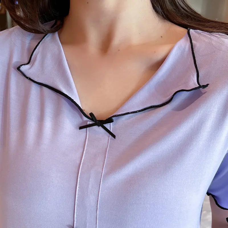 Pajamas Set Sexy Sleepwear For Women Pink Elastic Pyjama Women's Modal Cool Summer 2022 Fashion Home Multicolor Clothes Big Size