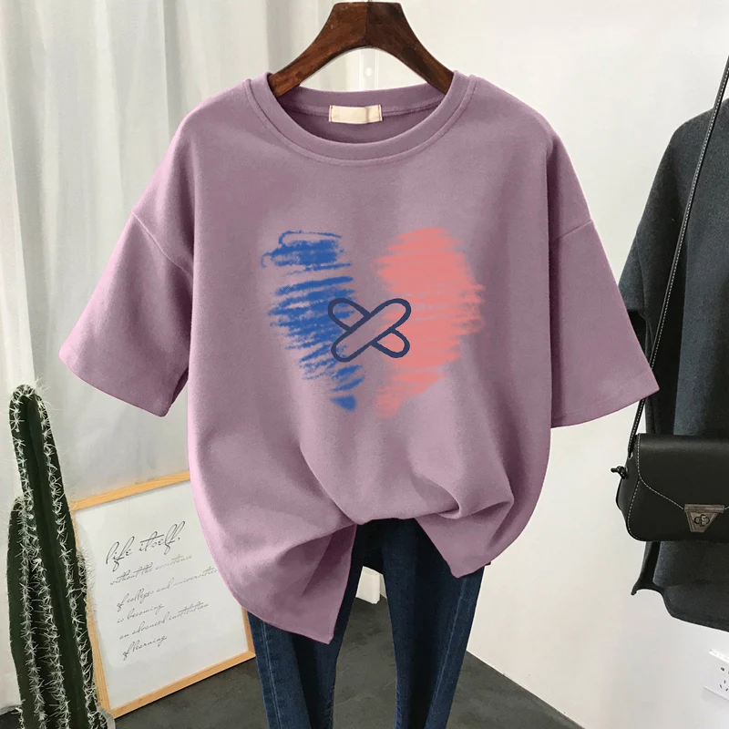 

Женская футболка с круглым вырезом, с коротким рукавом