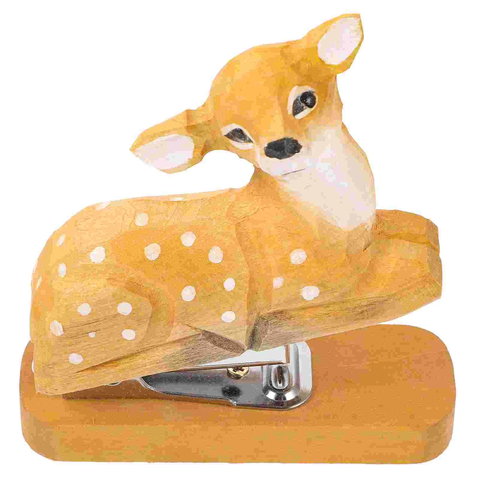 

Animal Stapler Novelty Desktop Stapler Wood Carving Animal Stapler Stationery