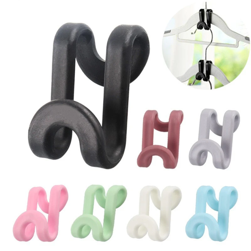 

Mini Clothes Hanger Closet Connector Hooks Cascading Plastic Wardrobe Coat Organizer Rack Holder Space Saving Clothes Hook