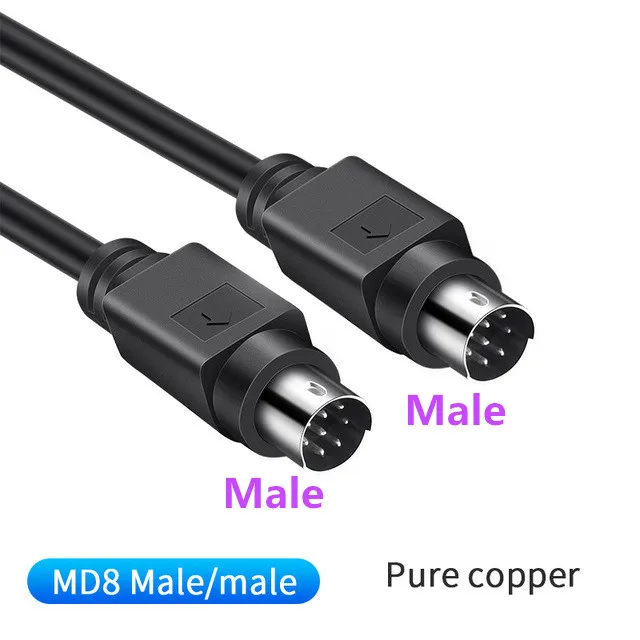 1 шт. мини-разъем MD8 Din, 8-контактный разъем «папа-мама», кабель-адаптер, вилка, розетка, преобразователь, экранирующие провода для ПЛК