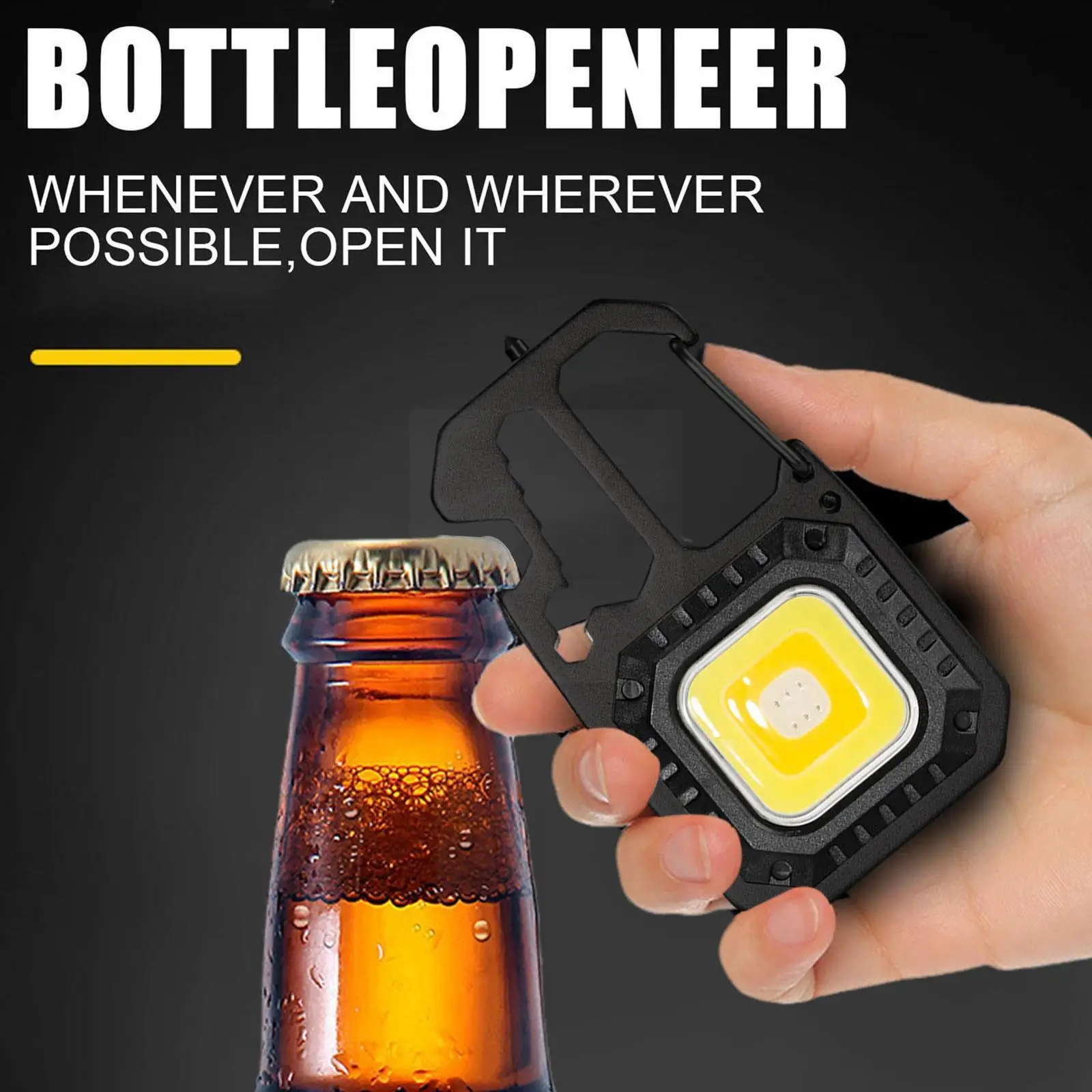 

Минисветильник светодиодная вспышка, портативная перезаряжаемая от USB лампа для кемпинга, многофункциональный винтовой гаечный ключ для с...