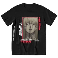 yelena tshirts for men soft cotton tshirt leisure tees emo clothess anime shingeki no kyojin attack on titan manga t shirt