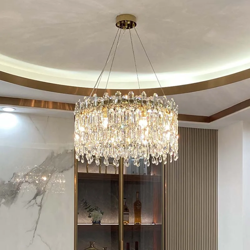 Хрустальная люстра золотого цвета NoEnName_Null