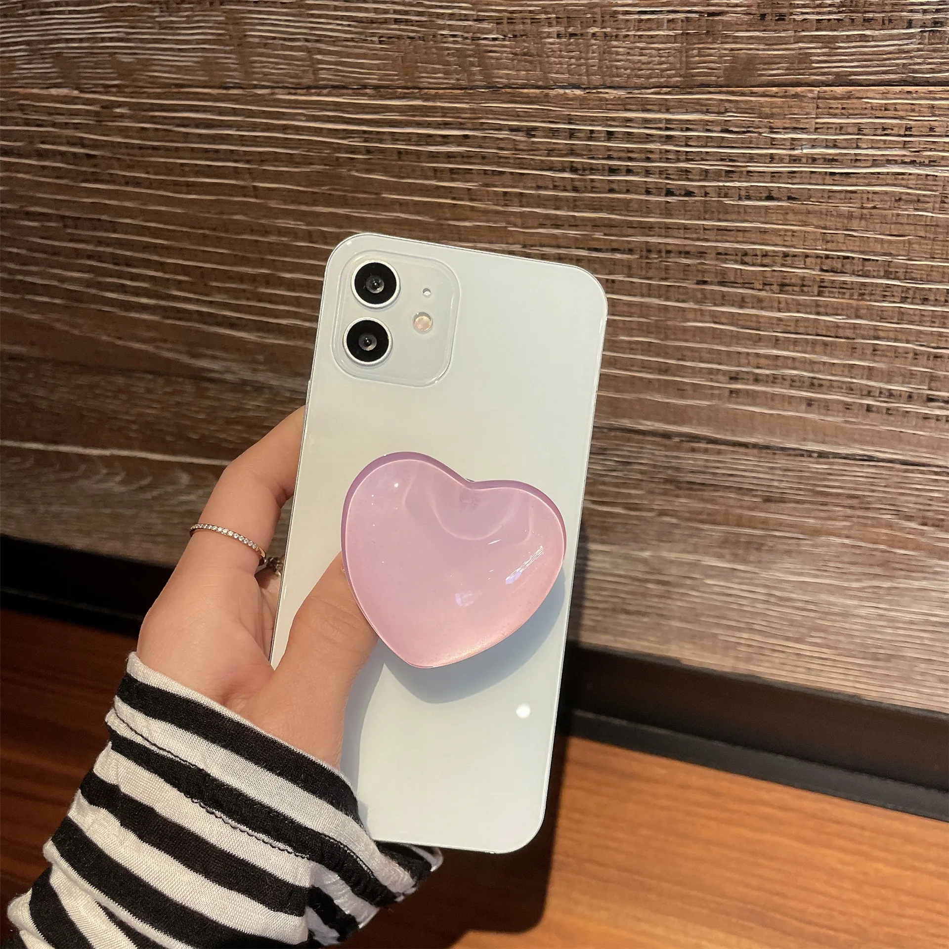 Phone Holder Popular Socket Griptok Finger Grip Bracket Stand Love Heart Ins Style Cute Poping Pink White Cellphone Accessory
