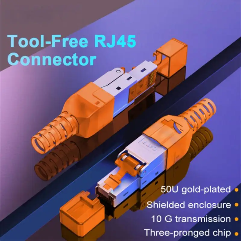 

Инструмент для экранирования без давления с кристальной головкой RYRA Cat6/7, 10 гигабит, шесть или семь типов сетевого кабеля, стыковое соединение, бытовой