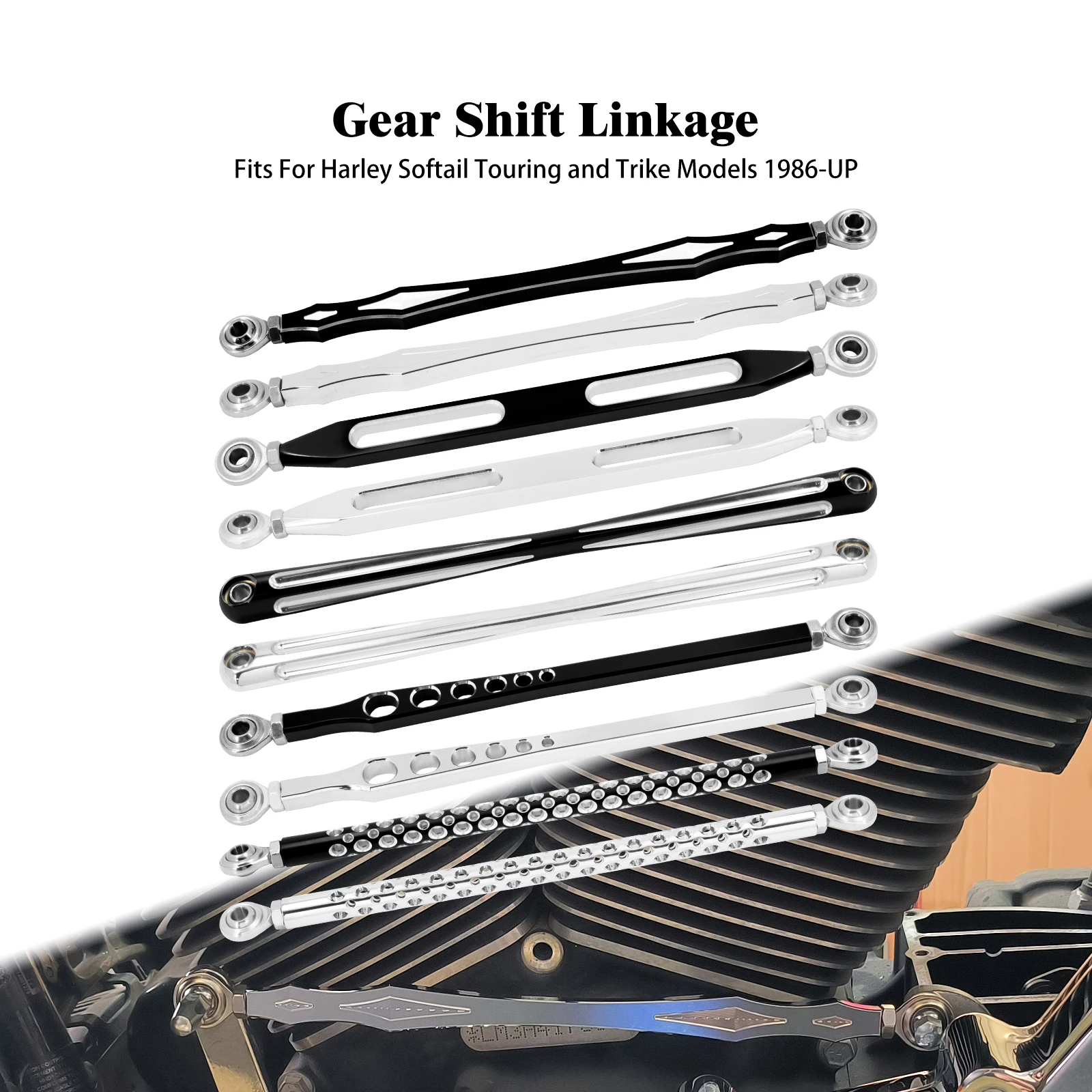 Мотоциклетный рычаг переключения передач 330 мм с ЧПУ для Harley Touring Road King Electra Street Glide