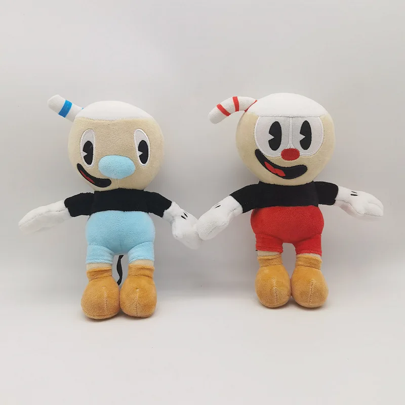 

25Cm Game Periphery Cuphead Big Adventure Plush Toy Mugman Ms. Chalice Cartoon Soft Stuffed Plushie Dolls for Children Gifts
