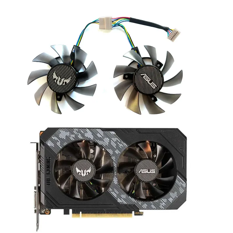 75 мм новый охлаждающий вентилятор для ASUS GTX 1660 Ti RTX 2060 TUF GAMING OC видеокарты PLA08015S12HH